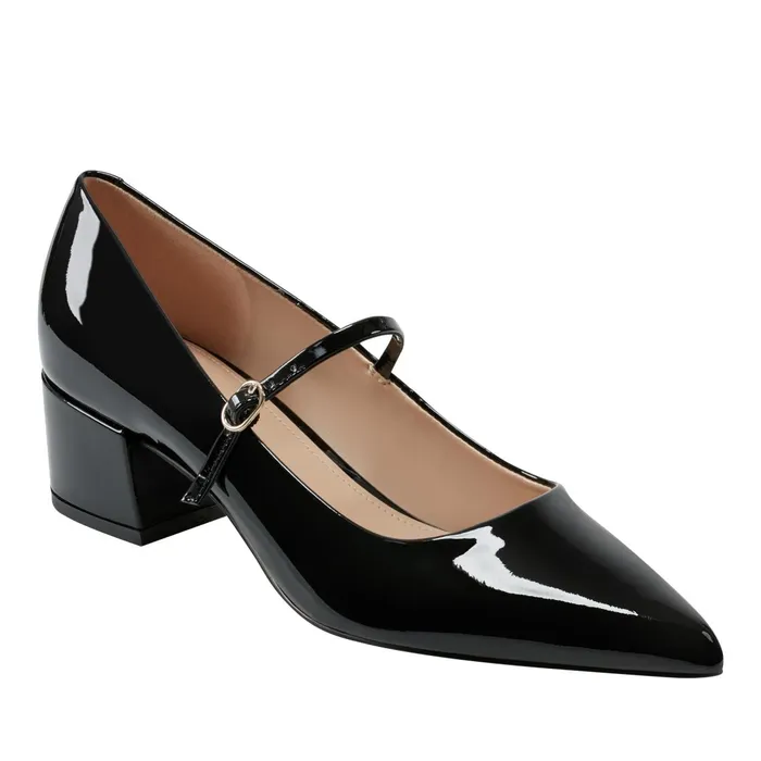 Women Marc Fisher Heels and Pumps Luccie Mary Jane Pump Black Patent Leather