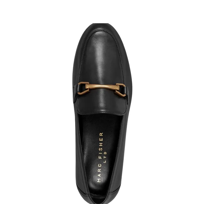 Women Marc Fisher Loafers and Flats Bleek Loafer Black Leather