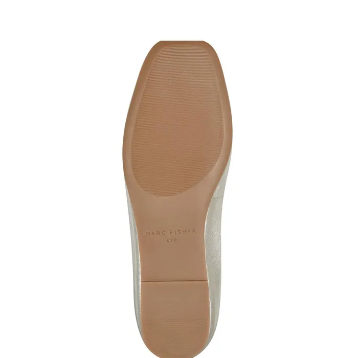 Women Marc Fisher Loafers and Flats Letizia SlipOn Casual Flat Platino