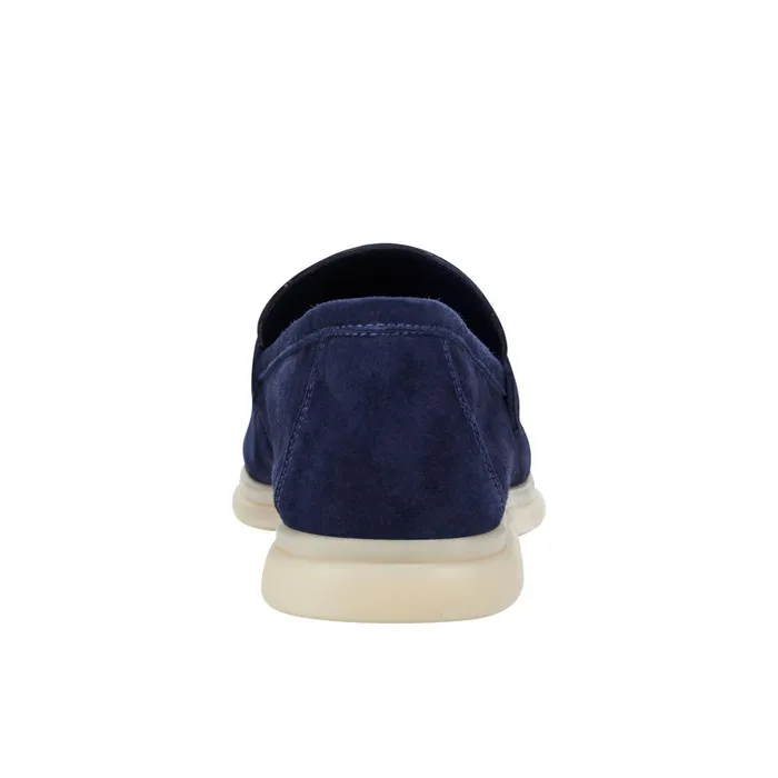 Women Marc Fisher Loafers and Flats Yanelli Casual Loafer Navy Suede
