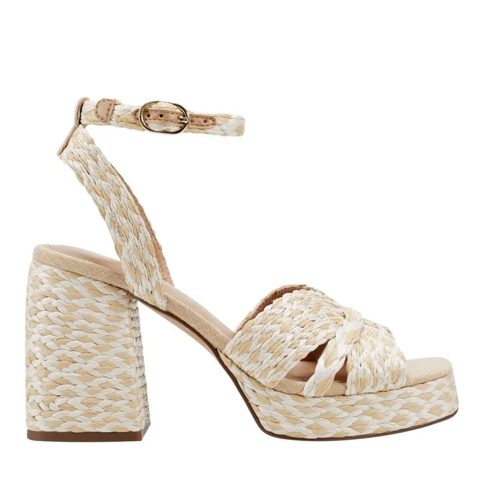 Women Marc Fisher Sandals Janie Platform Sandal Light Natural