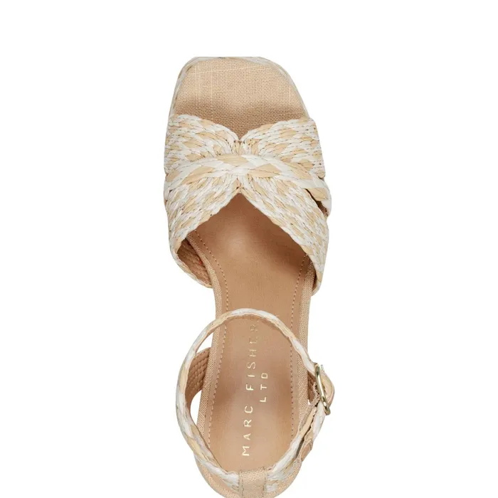Women Marc Fisher Sandals Janie Platform Sandal Light Natural