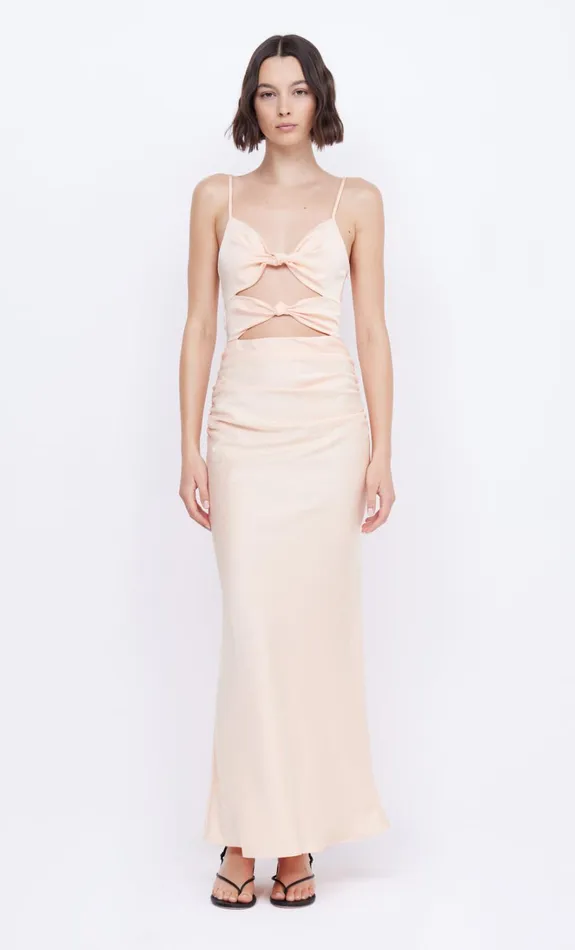 Women MARI LOU KNOT DRESS 8211 PEACH Bec Bridge Wedding Guest