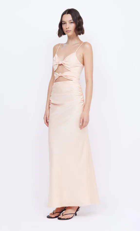 Women MARI LOU KNOT DRESS 8211 PEACH Bec Bridge Wedding Guest