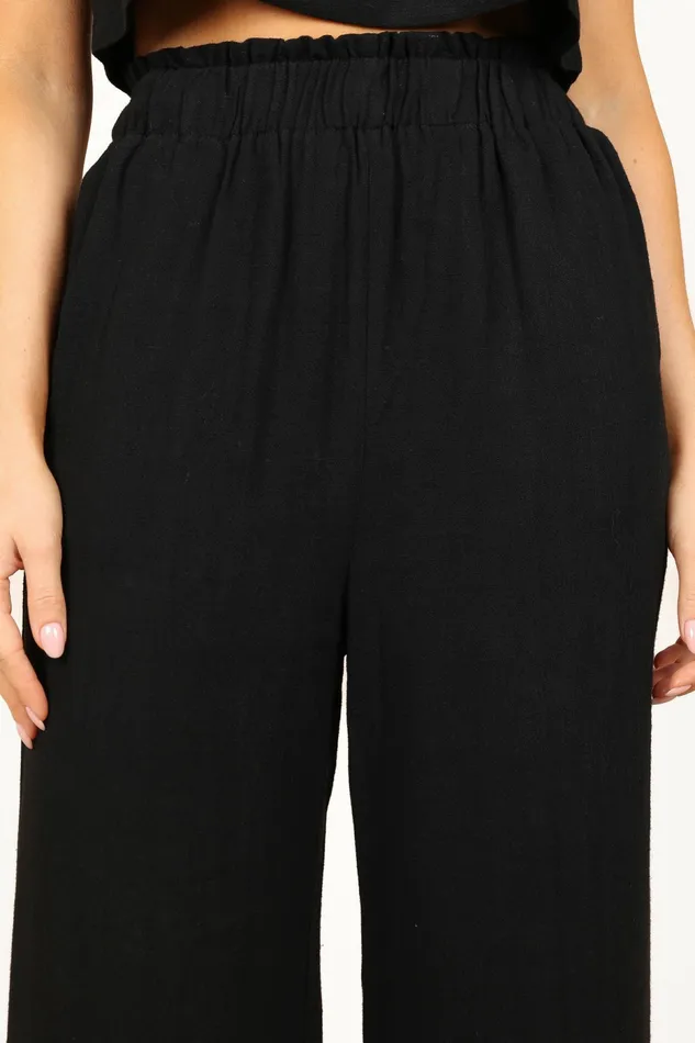 Women Matching Sets Petal and Pup Eleanor High Waisted Pants Black