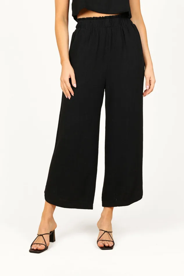 Women Matching Sets Petal and Pup Eleanor High Waisted Pants Black