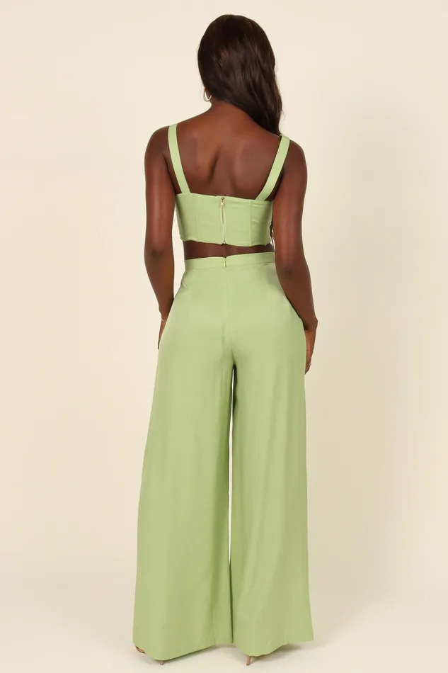 Women Matching Sets Petal and Pup Seville Pant Green