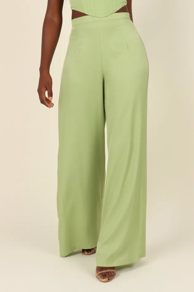 Women Matching Sets Petal and Pup Seville Pant Green