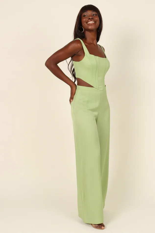 Women Matching Sets Petal and Pup Seville Pant Green