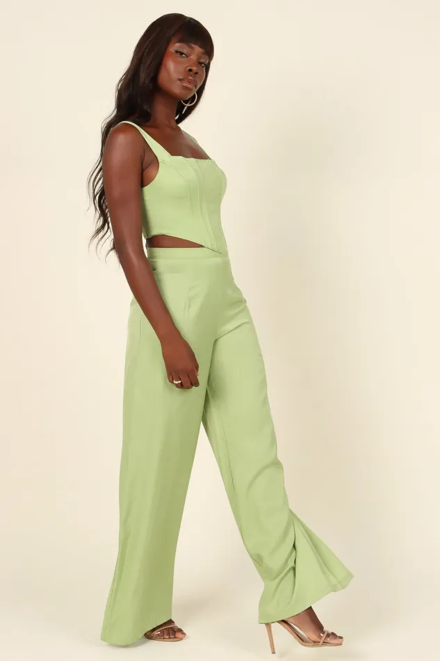 Women Matching Sets Petal and Pup Seville Pant Green