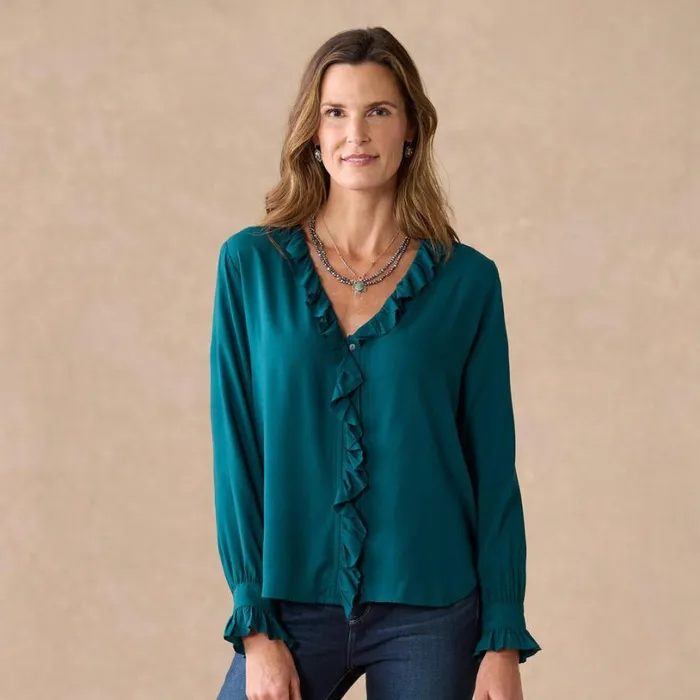 Women Mayfair Blouse Teal Sundance Catalog Tops Women Mayfair Blouse Teal Sundance Catalog Tops