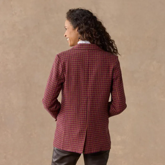 Women Mayra Plaid Blazer Petite Rouge Sundance Catalog Petite Styles Women Mayra Plaid Blazer Petite Rouge Sundance Catalog Petite Styles