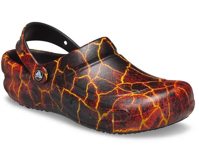 WomenMen Bistro Graphic Clog Black Flame Clogs Crocs
