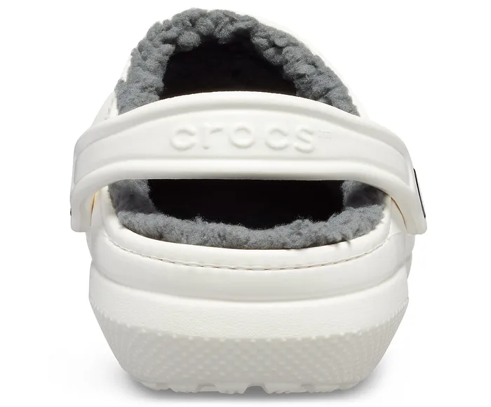 WomenMen Crocs Classic Lined Clog White Grey Clogs