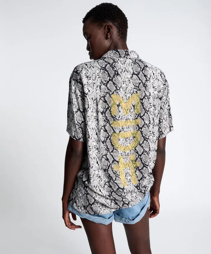 Women MIDH SNAKE UNISEX SHIRT One Teaspoon Shirts Women MIDH SNAKE UNISEX SHIRT One Teaspoon Shirts