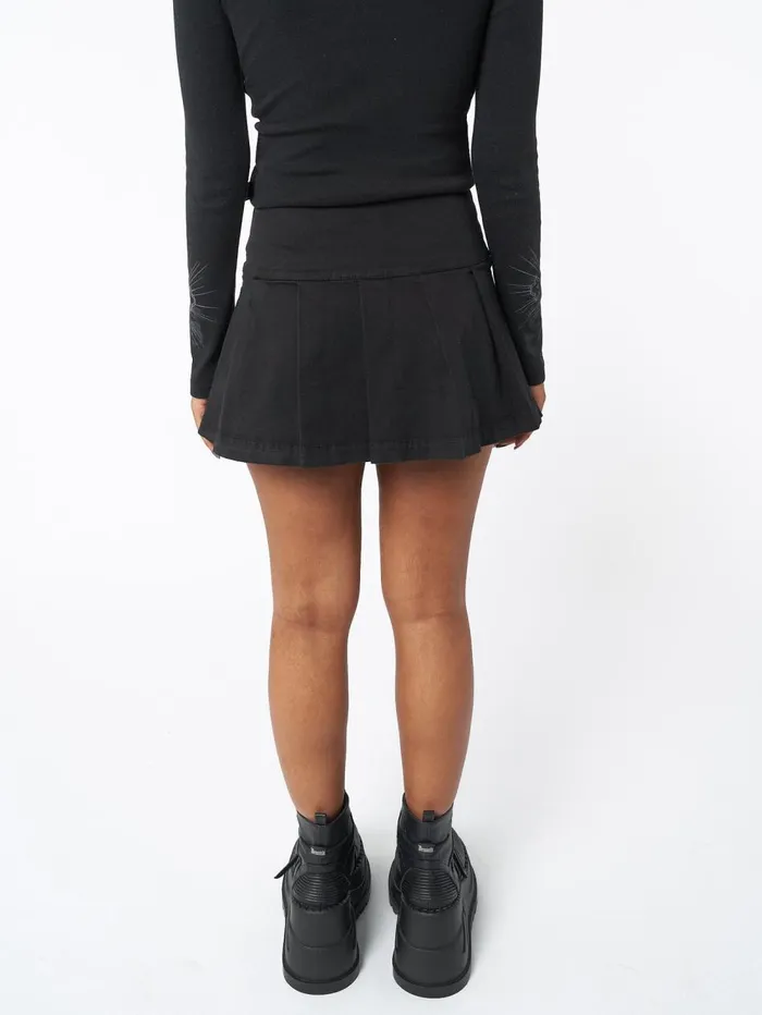 Women Minga London Bottoms Black Rave Mini Skirt