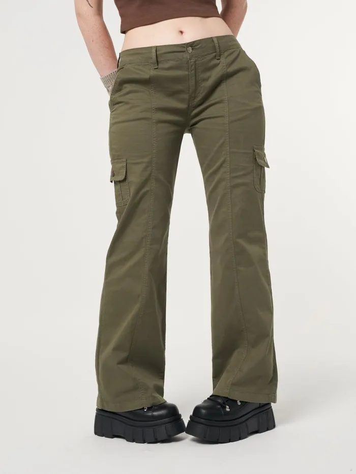 Women Minga London Bottoms Eve Green Y2k Cargo Pants