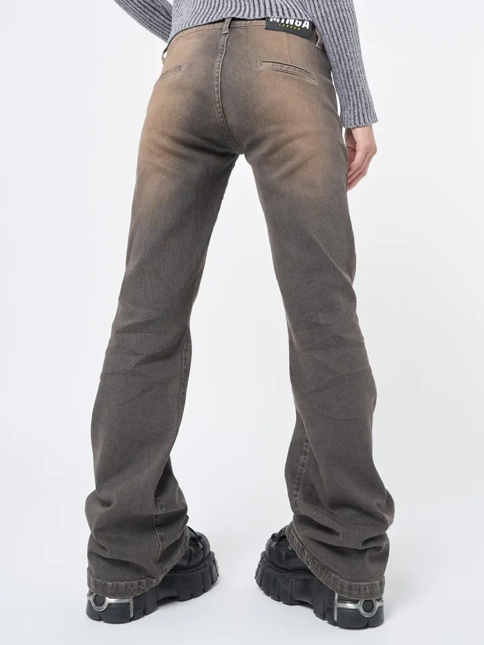 Women Minga London Bottoms Jen Overdye Flare Jeans