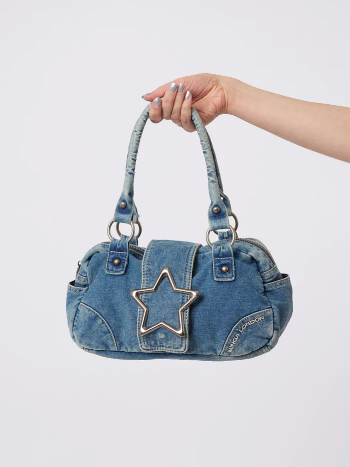 Women Minga London Shop All Star Girl Denim Y2k Handbag