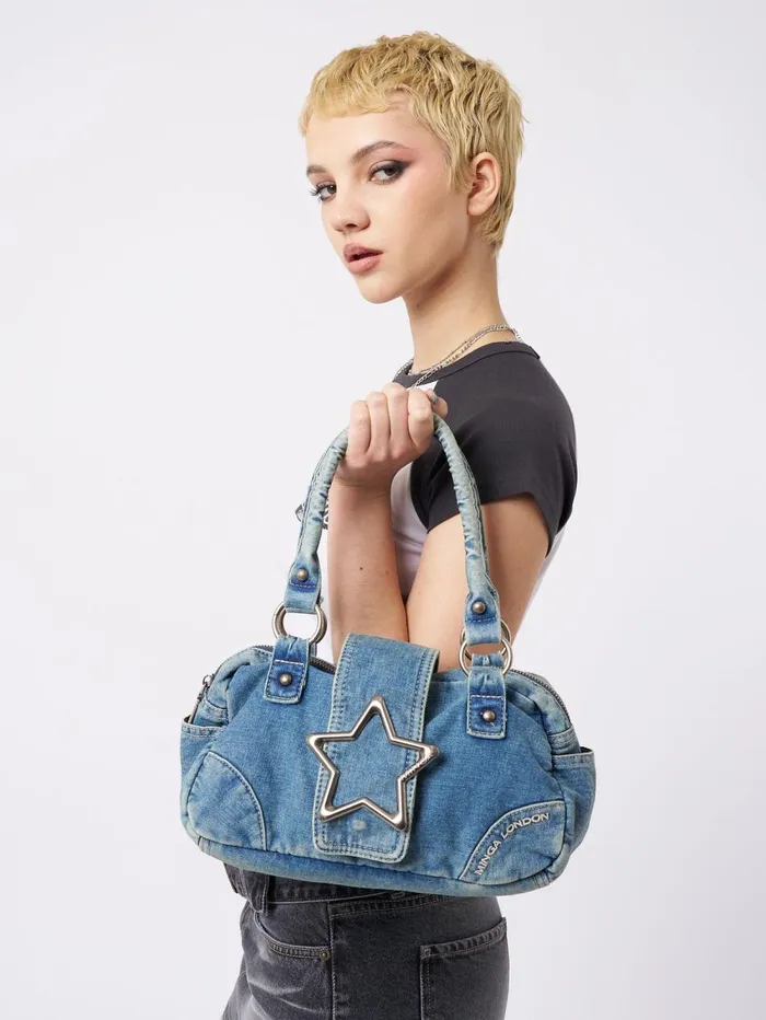 Women Minga London Shop All Star Girl Denim Y2k Handbag