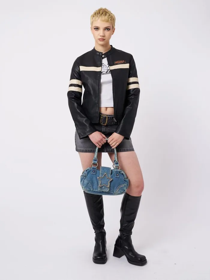Women Minga London Shop All Star Girl Denim Y2k Handbag
