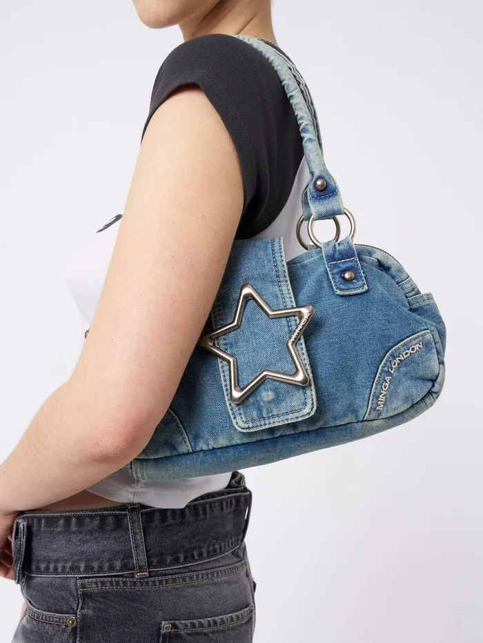 Women Minga London Shop All Star Girl Denim Y2k Handbag