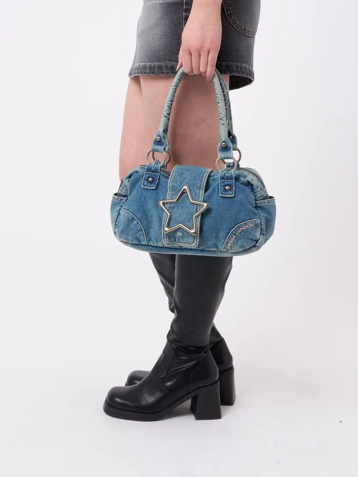 Women Minga London Shop All Star Girl Denim Y2k Handbag
