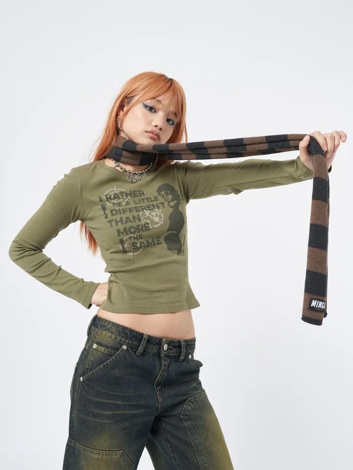 Women Minga London Shop All Umber Stripes Knitted Scarf Women Minga London Shop All Umber Stripes Knitted Scarf