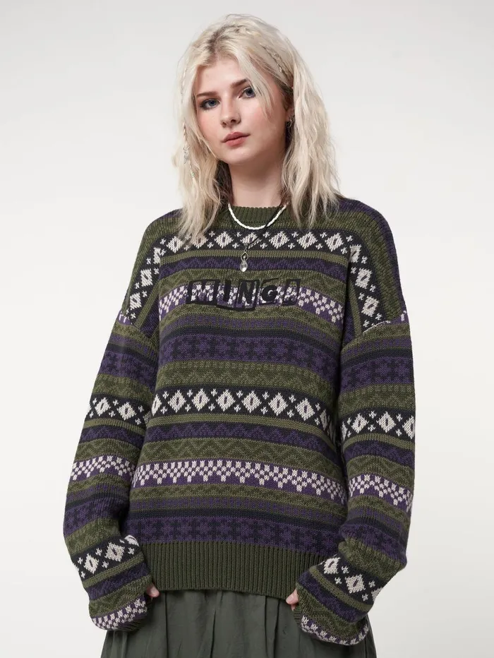 Women Minga London Sweaters and Hoodies Aspen Jacquard Knit Jumper