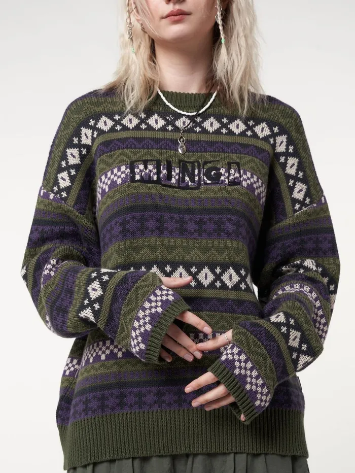 Women Minga London Sweaters and Hoodies Aspen Jacquard Knit Jumper