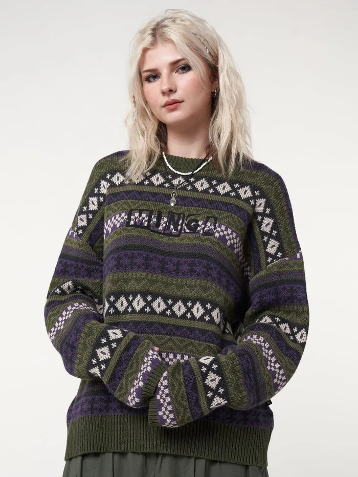 Women Minga London Sweaters and Hoodies Aspen Jacquard Knit Jumper