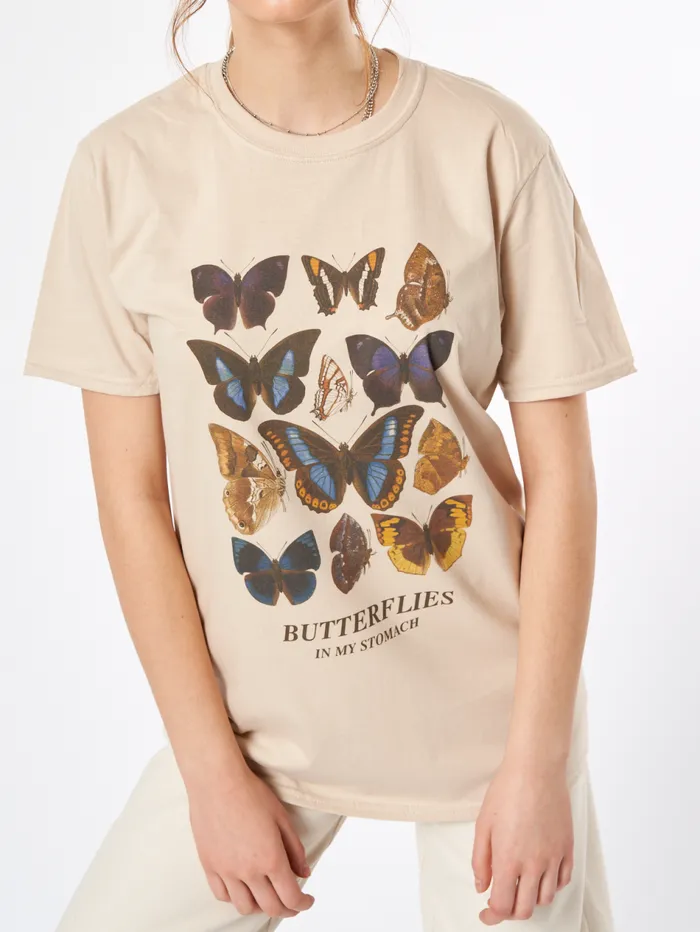 Women Minga London Tops and TShirts Butterflies In My Stomach Tshirt