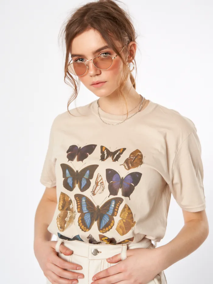 Women Minga London Tops and TShirts Butterflies In My Stomach Tshirt