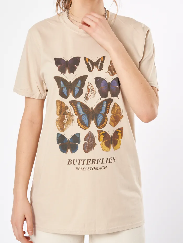 Women Minga London Tops and TShirts Butterflies In My Stomach Tshirt