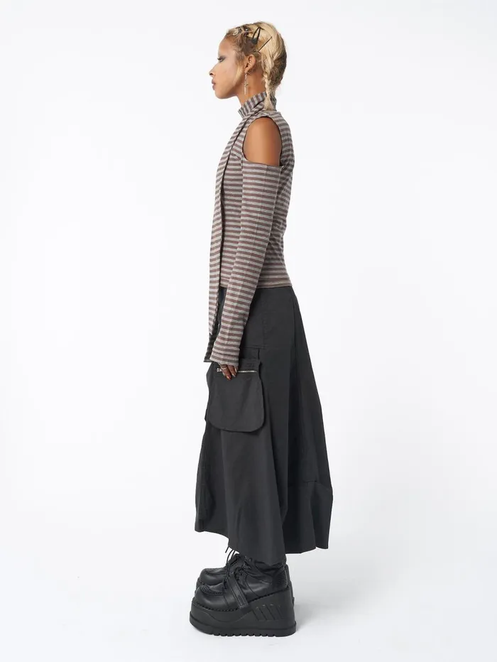 Women Minga London Tops and TShirts Don Panic Striped Top and Scarf Set
