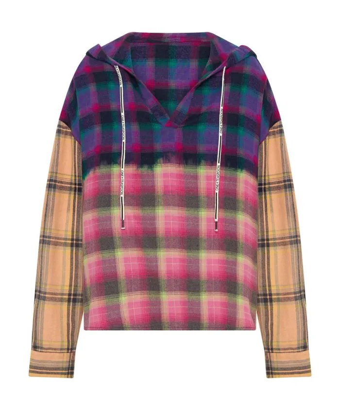 Women MIXED FLANNEL HOODED SHIRT One Teaspoon Shirts Women MIXED FLANNEL HOODED SHIRT One Teaspoon Shirts