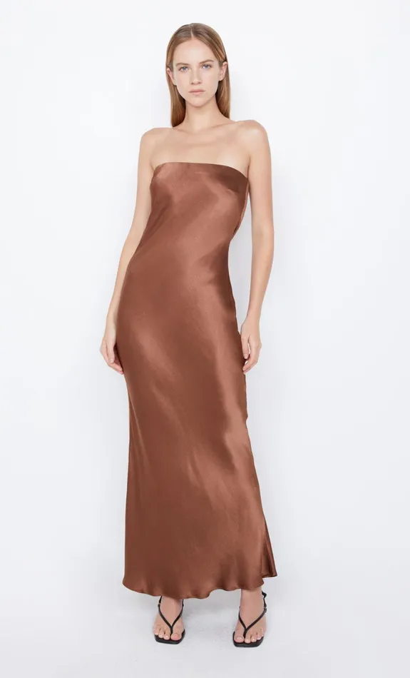 Women MOON DANCE STRAPLESS DRESS 8211 CHOCOLATE Bec Bridge Wedding Guest