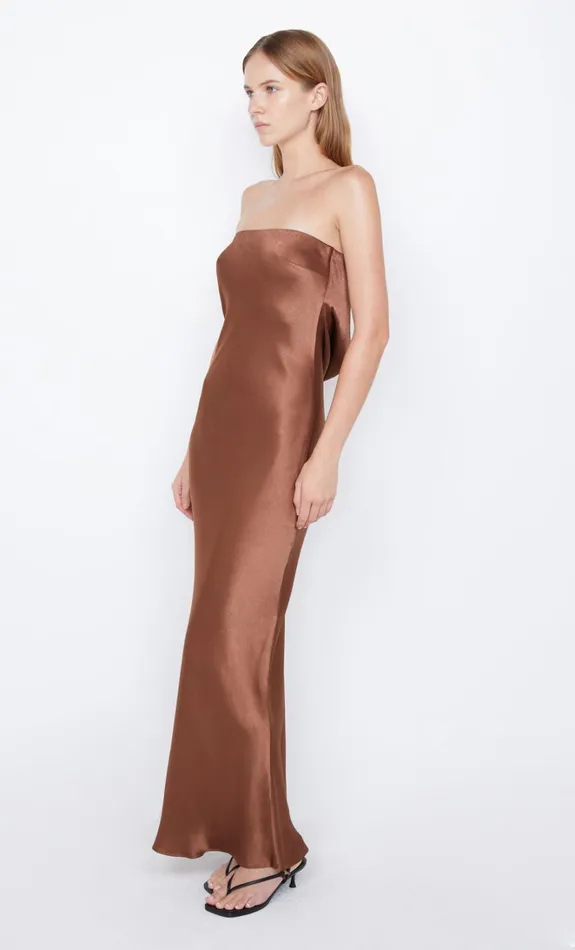 Women MOON DANCE STRAPLESS DRESS 8211 CHOCOLATE Bec Bridge Wedding Guest