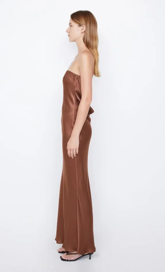 Women MOON DANCE STRAPLESS DRESS 8211 CHOCOLATE Bec Bridge Wedding Guest