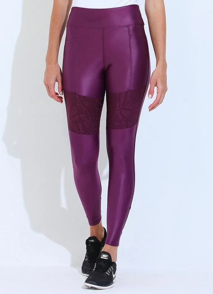 Women Moto Legging Purple Dona Jo Leggings and Capris