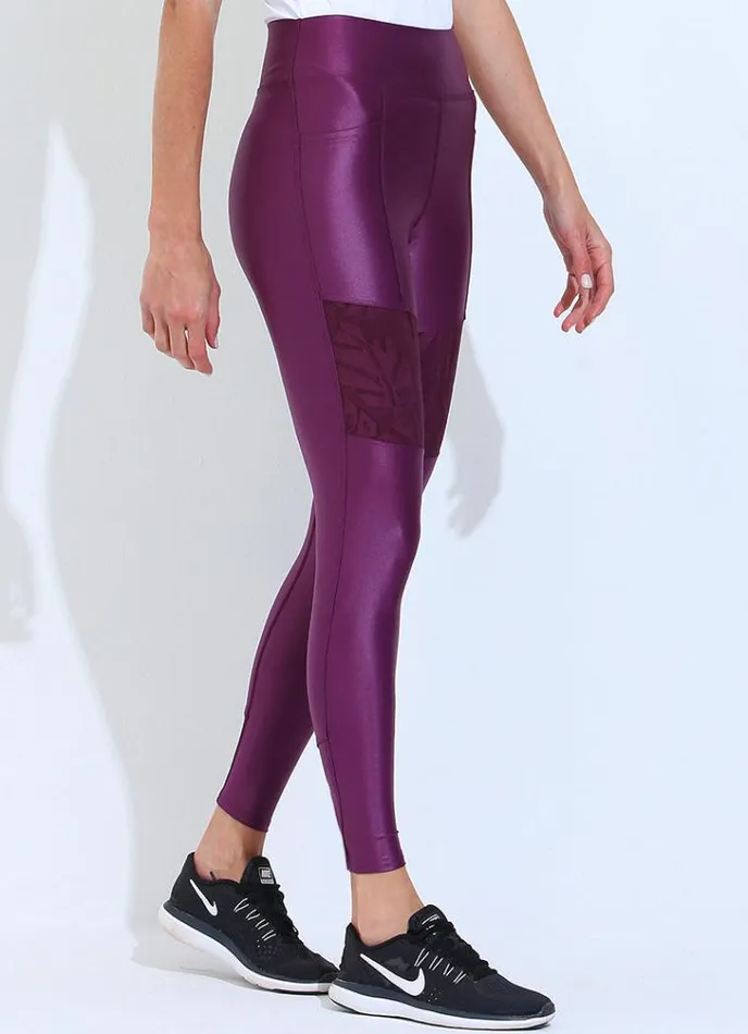 Women Moto Legging Purple Dona Jo Leggings and Capris