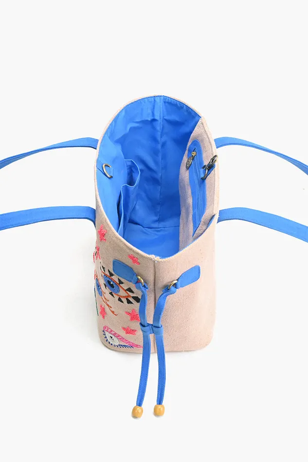 Women Mystic Gaze Pink Tote Beach Bags America and Beyond