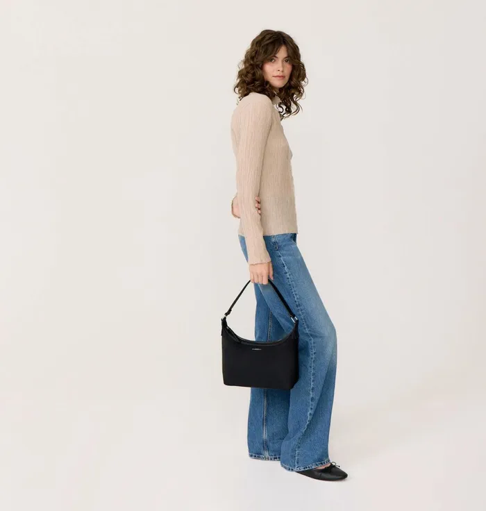 Women Nash Mini Shoulder Bag Black Nylon Fiorelli Shoulder Bags