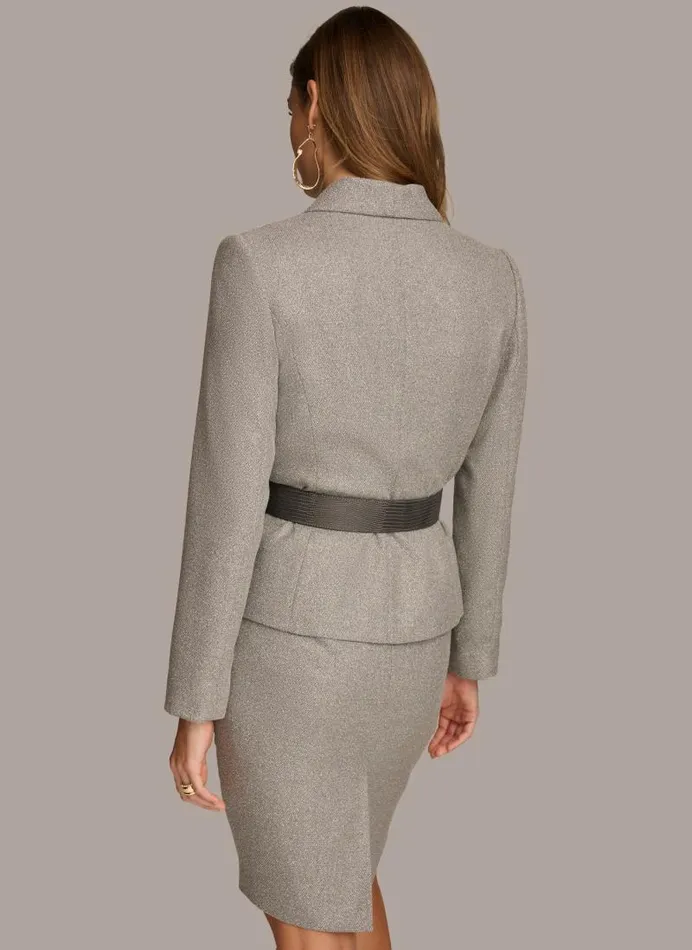 Women NOVELTY BELTED JACKET Pearlcream Donna Karan New York Jackets And Blazers Women NOVELTY BELTED JACKET Pearlcream Donna Karan New York Jackets And Blazers