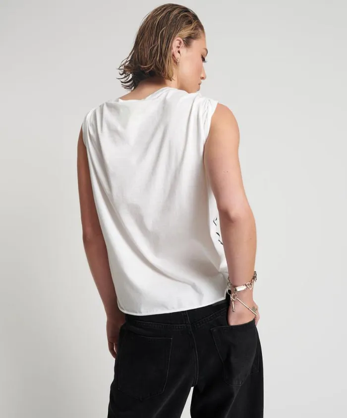 Women NUIT NOIRE ORGANIC DEEP V CUT OUT TEE One Teaspoon Tees and Tanks