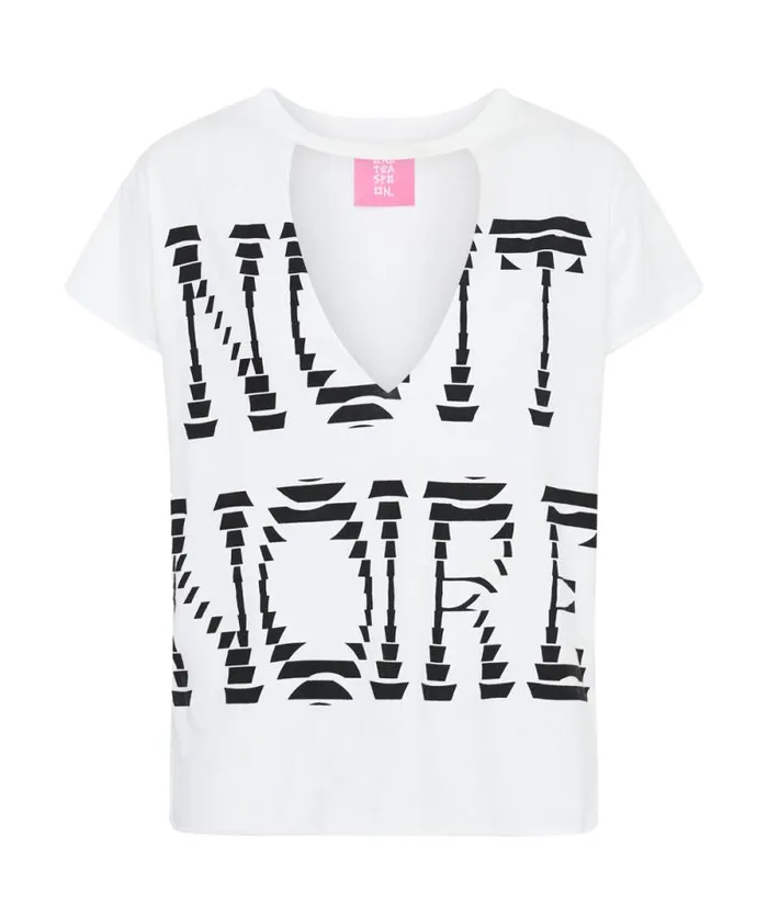 Women NUIT NOIRE ORGANIC DEEP V CUT OUT TEE One Teaspoon Tees and Tanks