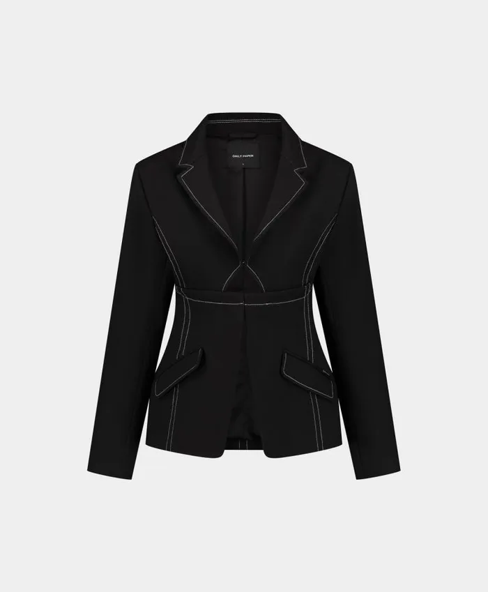Women Obsidian Black Gianna Blazer Daily Paper Jackets