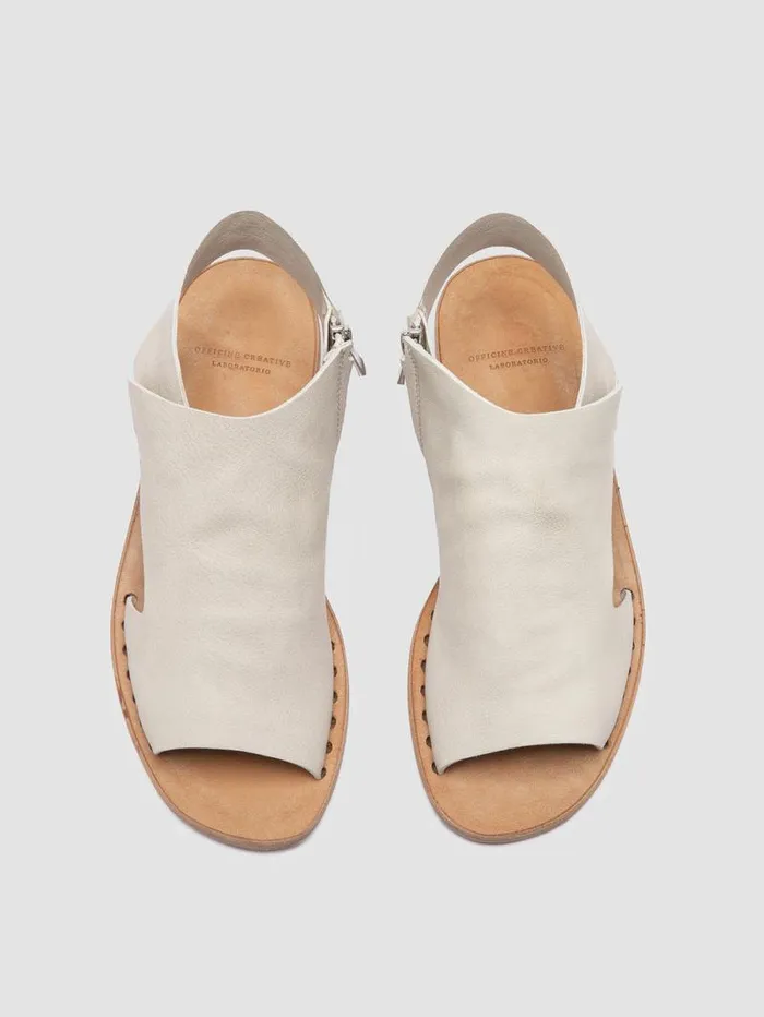 Women Officine Creative Footwear ITACA 033 White Leather Sandals Women Officine Creative Footwear ITACA 033 White Leather Sandals