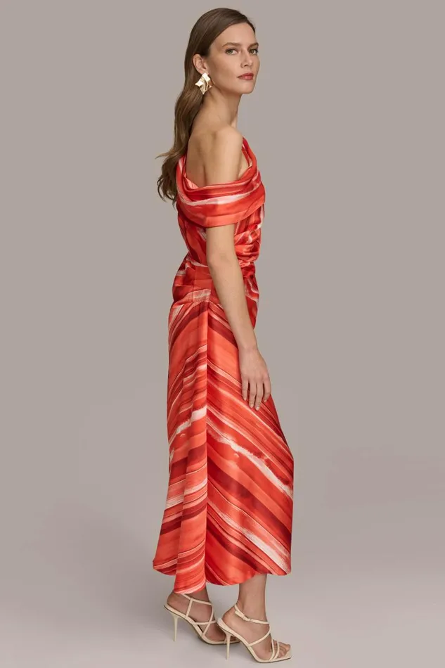 Women ONE SHOULDER ALINE Heat Multi Donna Karan New York Dresses And Jumpsuits Women ONE SHOULDER ALINE Heat Multi Donna Karan New York Dresses And Jumpsuits