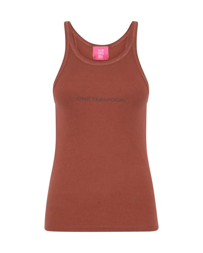 Women ONE TEASPOON LOGO SINGLET One Teaspoon Tees and Tanks Women ONE TEASPOON LOGO SINGLET One Teaspoon Tees and Tanks